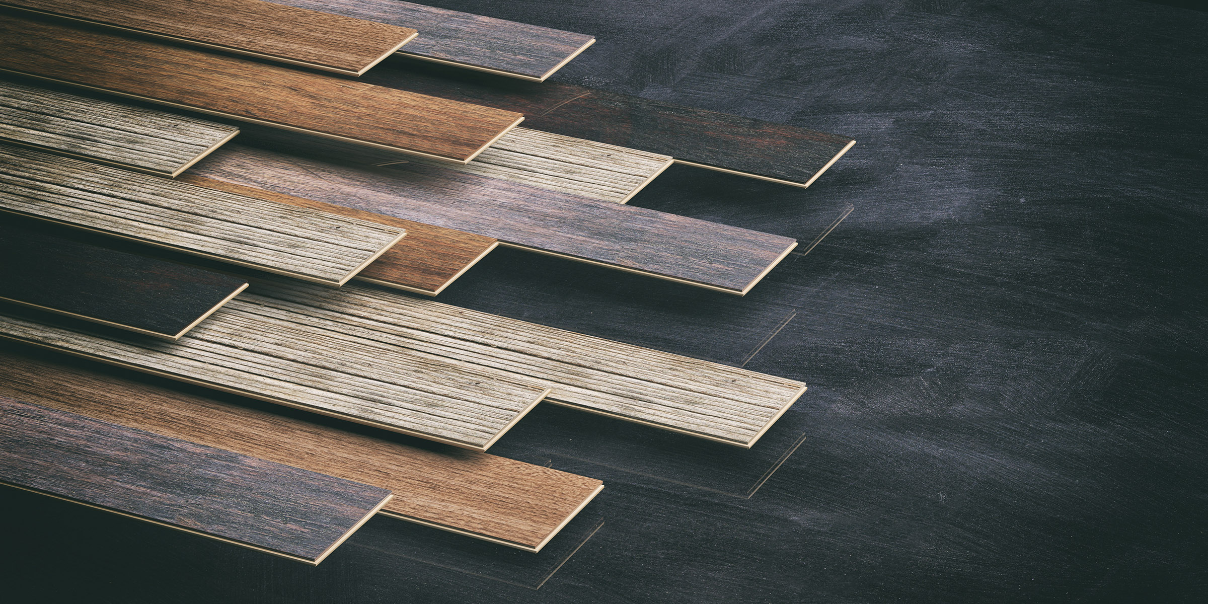Laminate floor on black background. 3d illustration Laminate floor on black background. 3d illustration